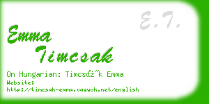 emma timcsak business card